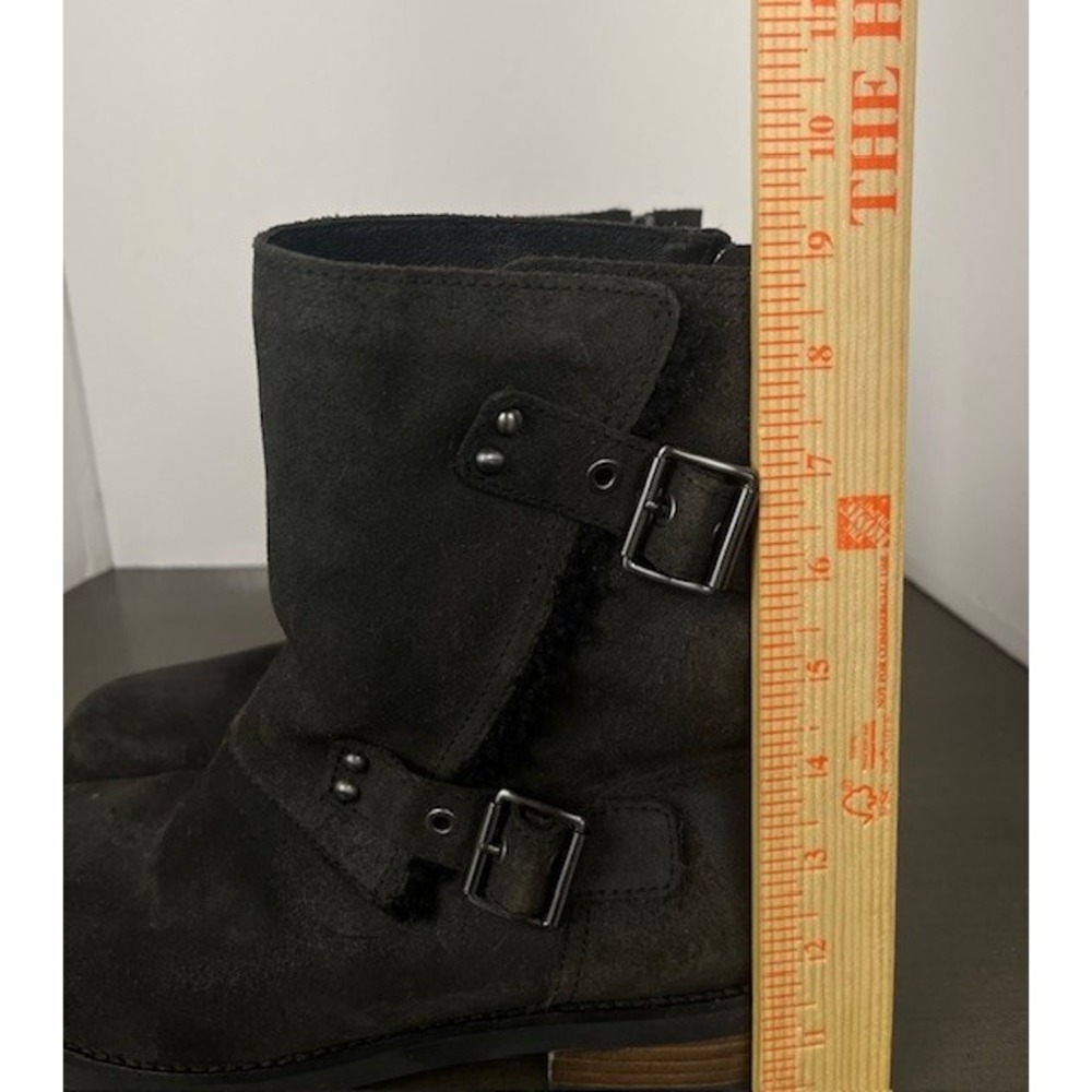 UGG Black Ankle Boots with Buckle Detail - Picture 9 of 10